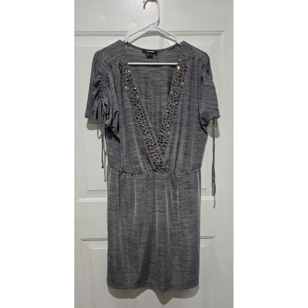 MyMichelle Gray Bathing Suit Coverup With Rhinestones Women XL
